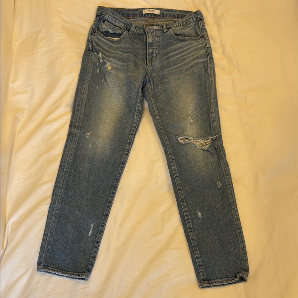 Moussy Vintage Distressed Blue Jeans